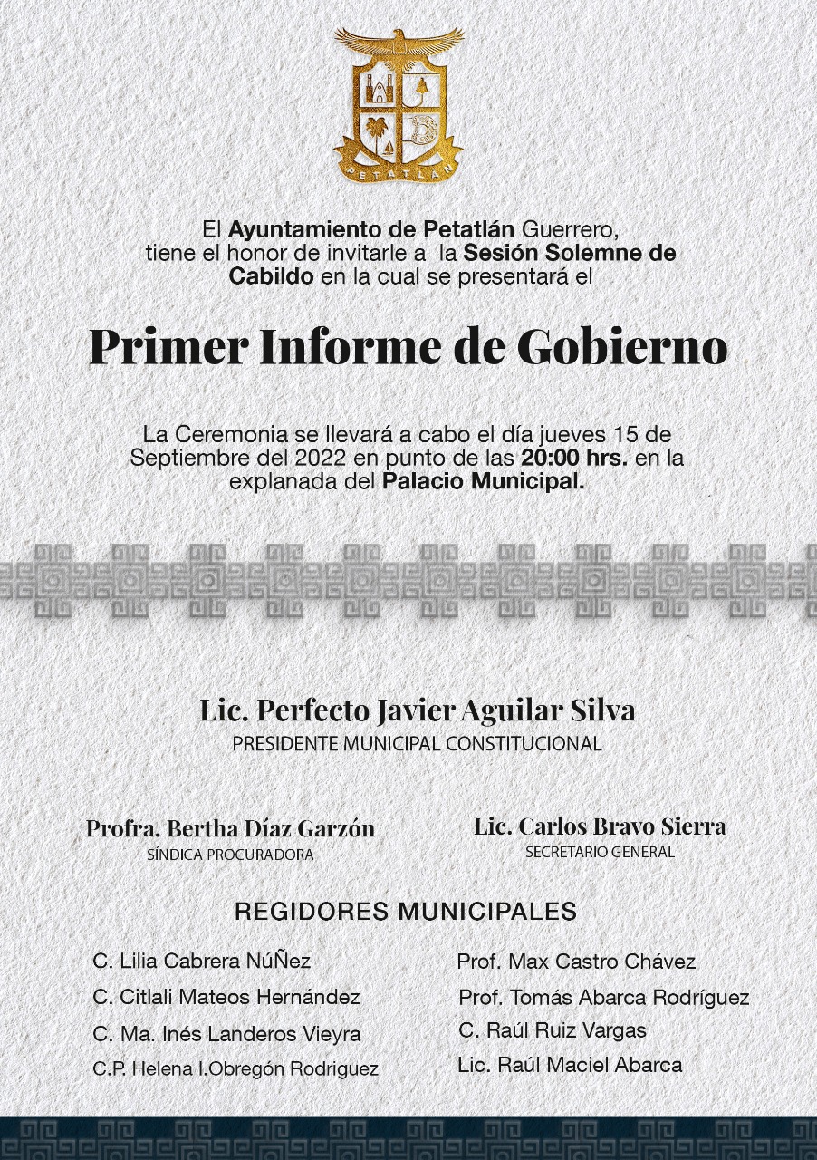 Primer Informe De Gobierno - Petatlán Guerrero